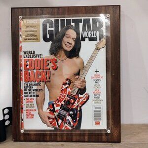 Framed Vintage Guitar World March 2007 World Exclusive Eddie's Back Magazine